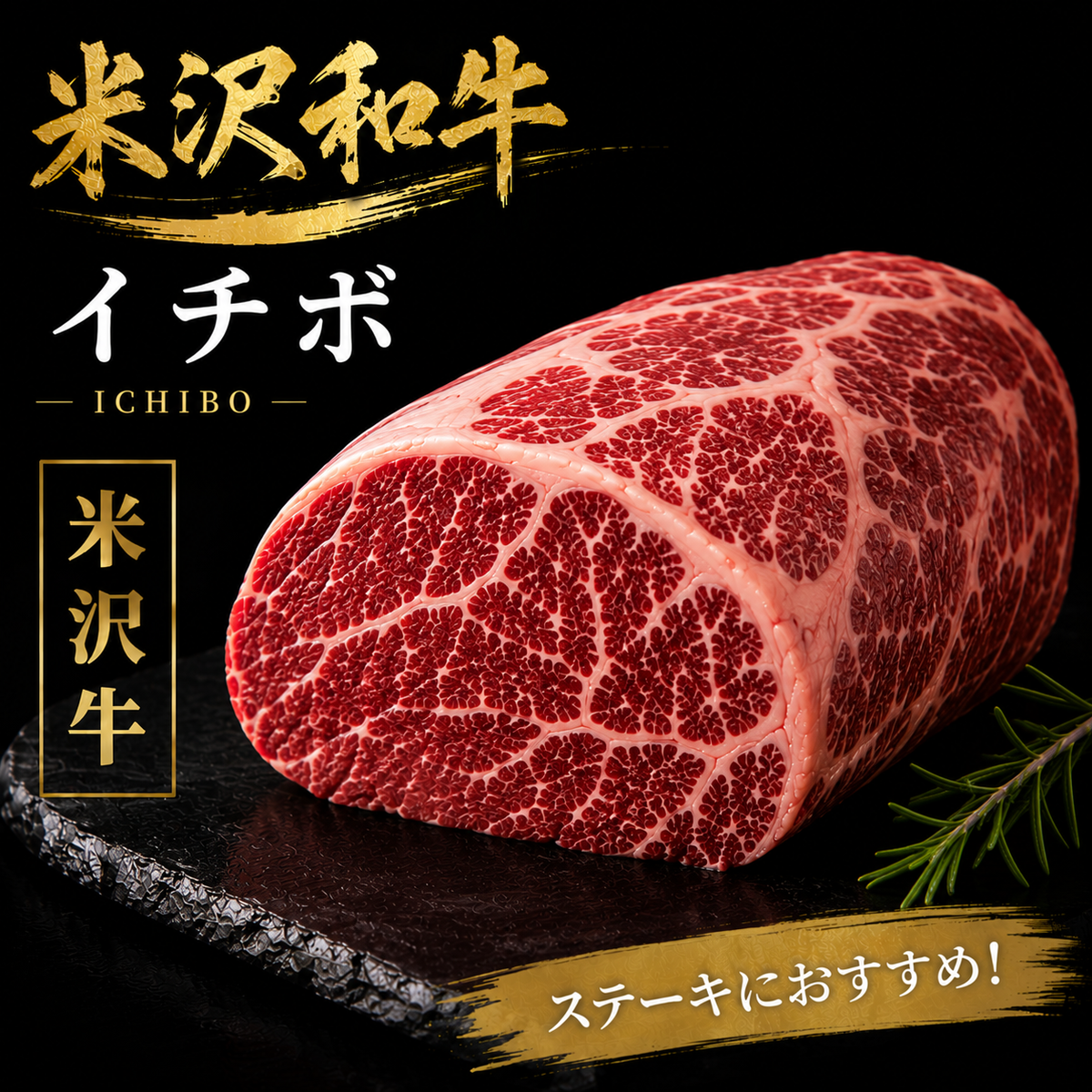 【米沢牛】イチボ 塊肉｜赤身と脂の旨みを楽しむ和牛ステーキ